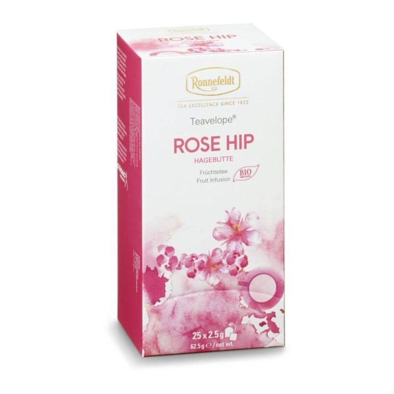 Ronnefeldt World Of Tea - Teavelope® Rosehip: Discover the invigorating qualities of Rosehip tea, a revitalizing and vibrant herbal infusion.